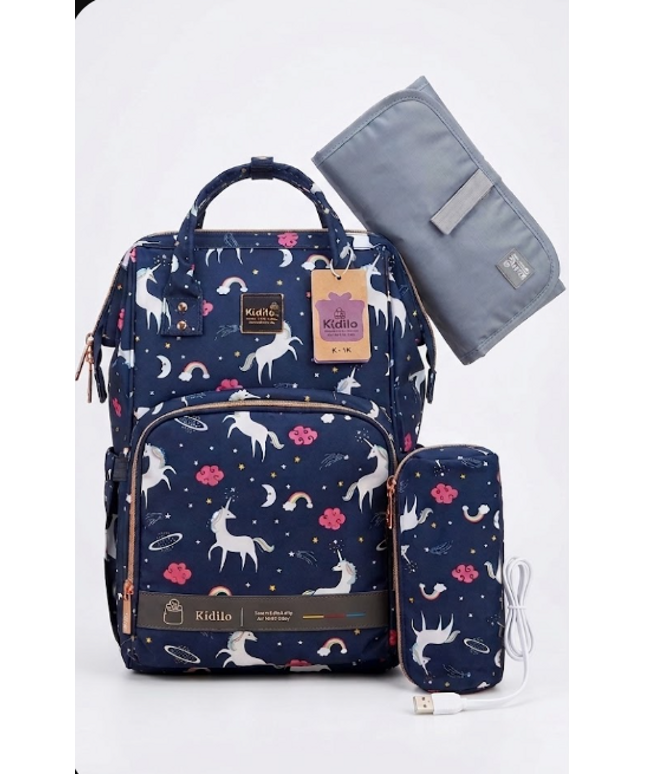Kidilo All-in-One Diaper Bag with heat USB K18 -حقيبة أطفال