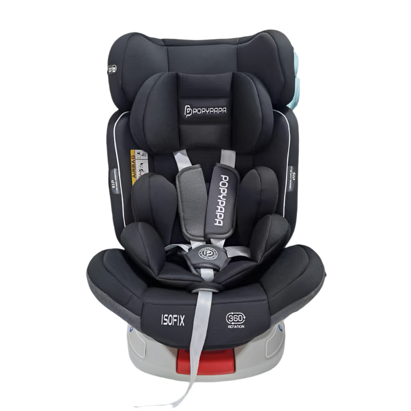 POPPYPAPA Car Seat Stage 2 & 3 Isofix 360 Degree 360A |  كارسيت بوبي بابا مرحلة ثانية وثالثة ايزوفكس 360 درجة