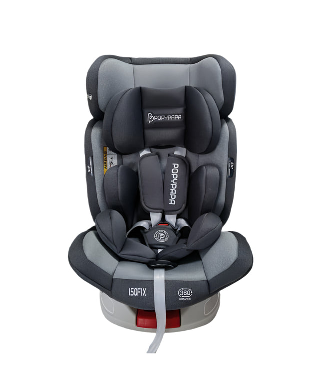 POPPYPAPA Car Seat Stage 2 & 3 Isofix 360 Degree 360A |  كارسيت بوبي بابا مرحلة ثانية وثالثة ايزوفكس 360 درجة