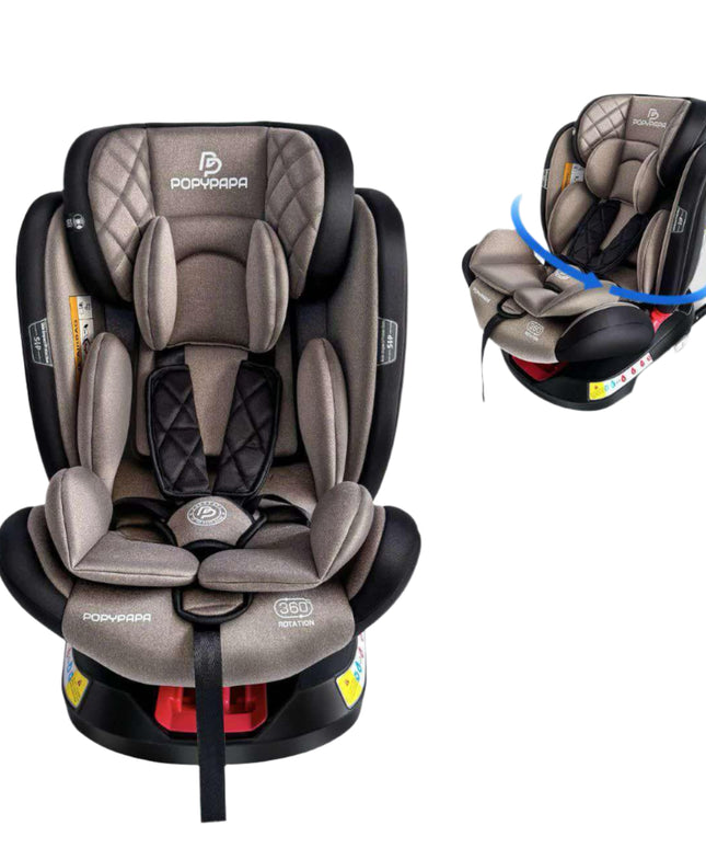 POPPYPAPA Car Seat Stage 2 & 3 Isofix 360 Degree CB836 |  كارسيت بوبي بابا مرحلة ثانية وثالثة ايزوفكس 360 درجة