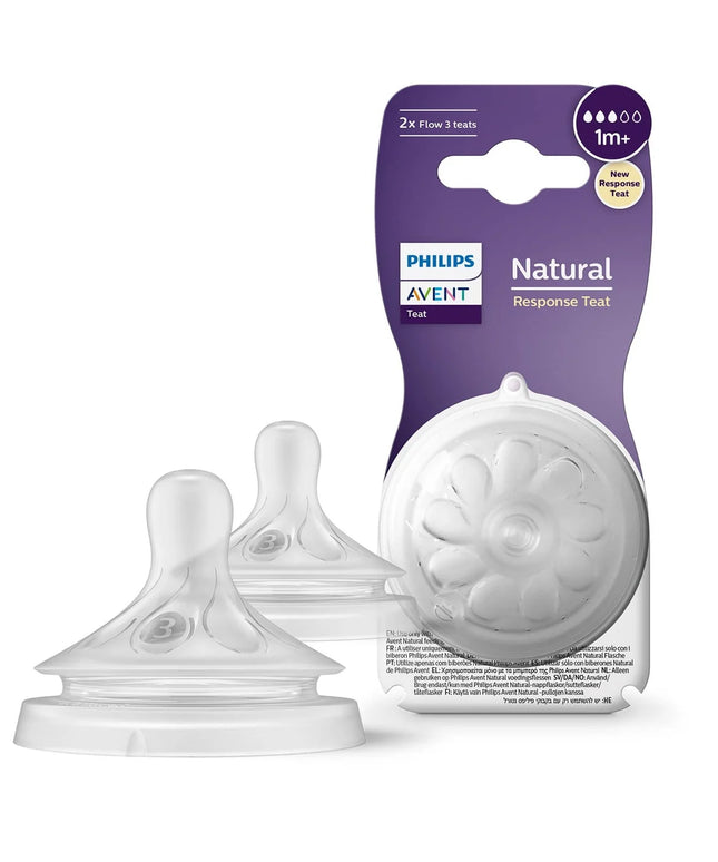 Philips  Avent Natural Response Nipple Flow 3 (1M+) - 2 Pack