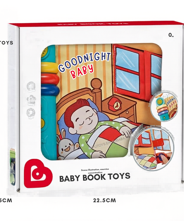كتاب قماشي تعليمي للأطفال- Soft Animal Tails Cloth Book for Babies