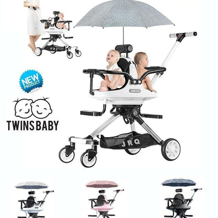 Mini Stroller Double– Twin Comfort, One Stylish Ride! | ميني سترولر للتوأم