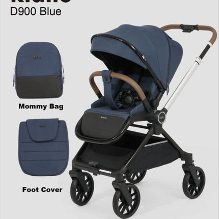 Kidilo Stroller with Mommy Bag + Foot Cover D900 | عربة أطفال من كيديلو مع حقيبة للأم وغطاء للقدمين