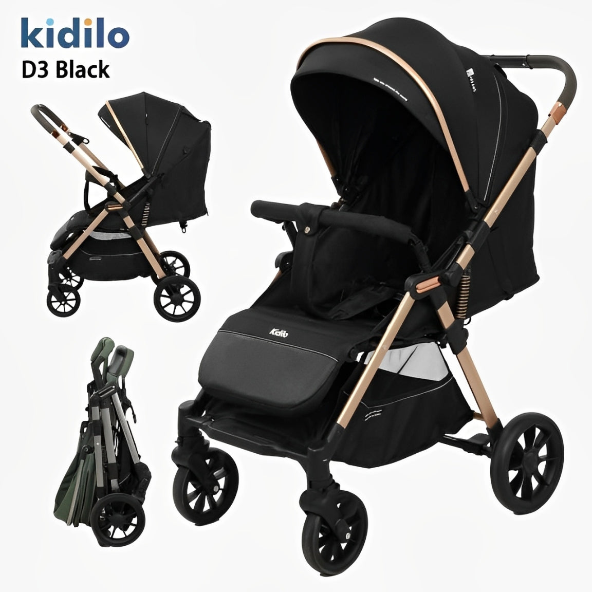 Kidilo Stroller D3 | عربية بيبي كيديلو ذراع قلاب