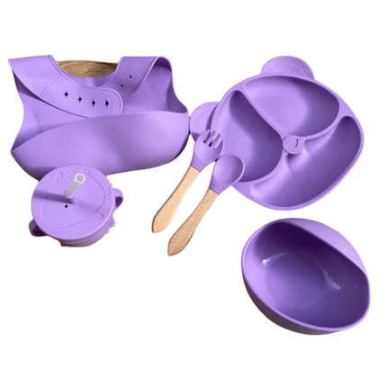 Silicone food set طقم طعام سيليكون ٦ قطع