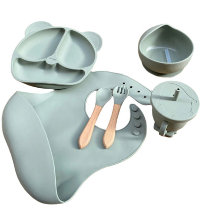 Silicon food set 6 Pieces -  طقم طعام سيليكون ٦ قطع