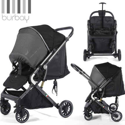 Burbay Baby'S Stroller With Flip Handle  سترولر بيرباي دراع قلاب  (dm100)