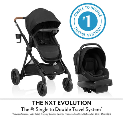Evenflo Pivot Xpand NXT Travel System featuring LiteMax NXT Infant Car Seat