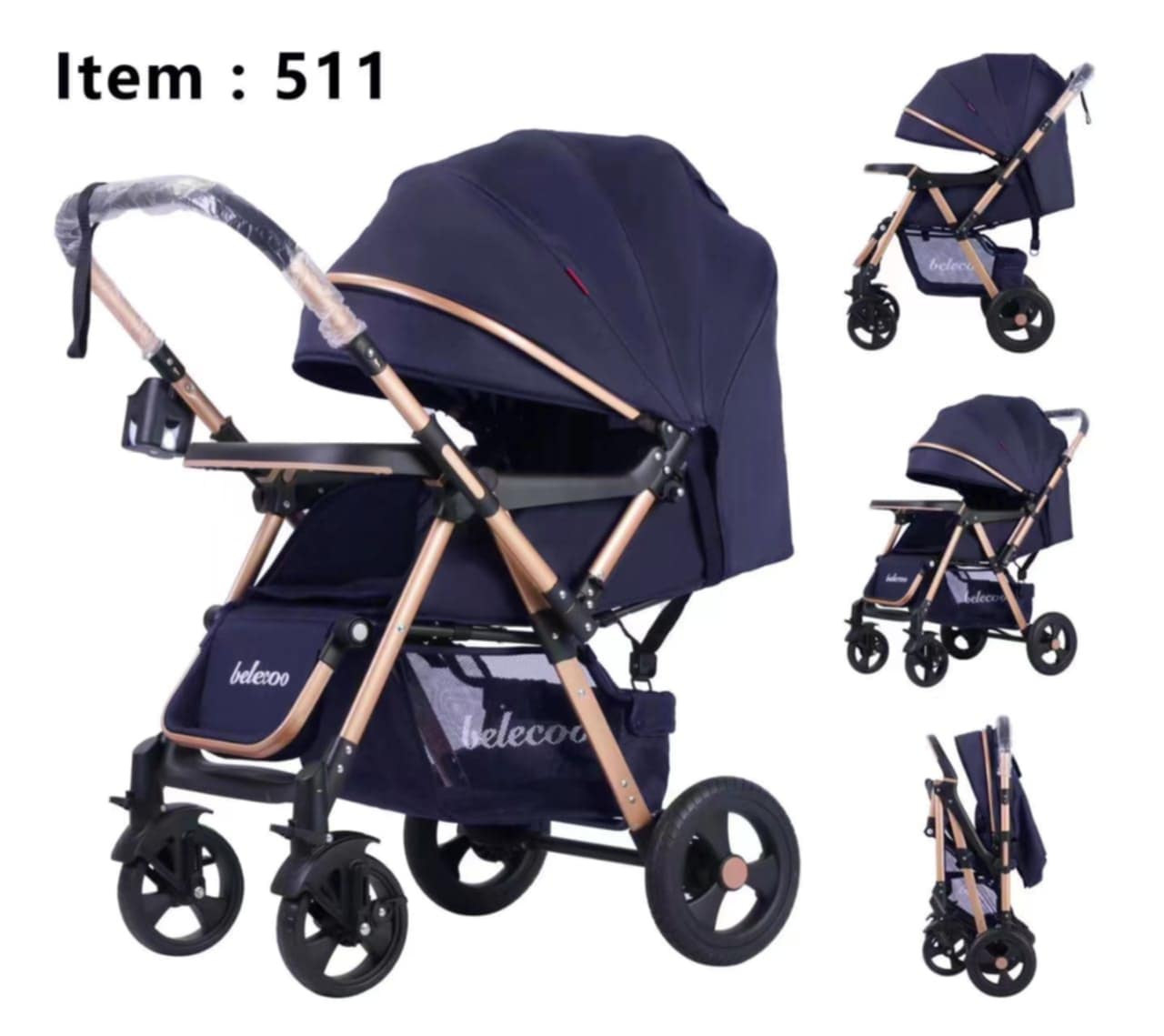 Belecoo Stroller 511 - عربة اطفال