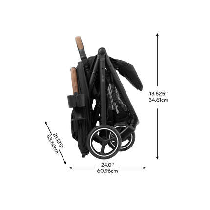 Evenflo Otto+ Travel System with LiteMax Infant Car Seat, Chia Black