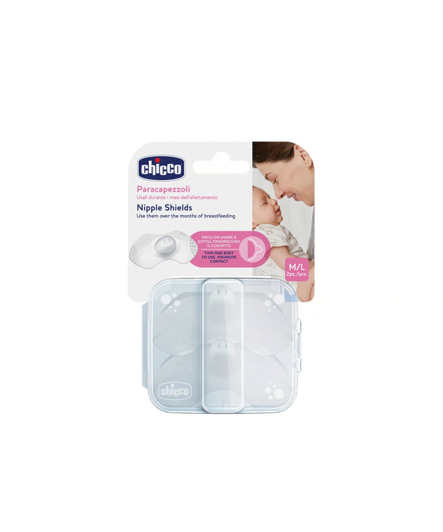 Chicco SkintWoSkin Silicone Nipple Shield M/L | واقي ثدي سيليكون من شيكو سكينت ووسكين - مقاس متوسط/كبير