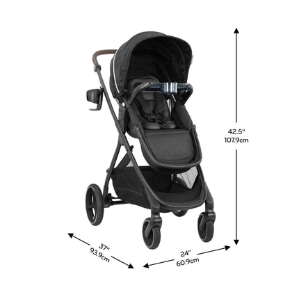Evenflo Shyft Intuiti+ Travel System Featuring Revolve180 LiteMax NXT Preemie and Infant Car Seat with SensorySoothe
