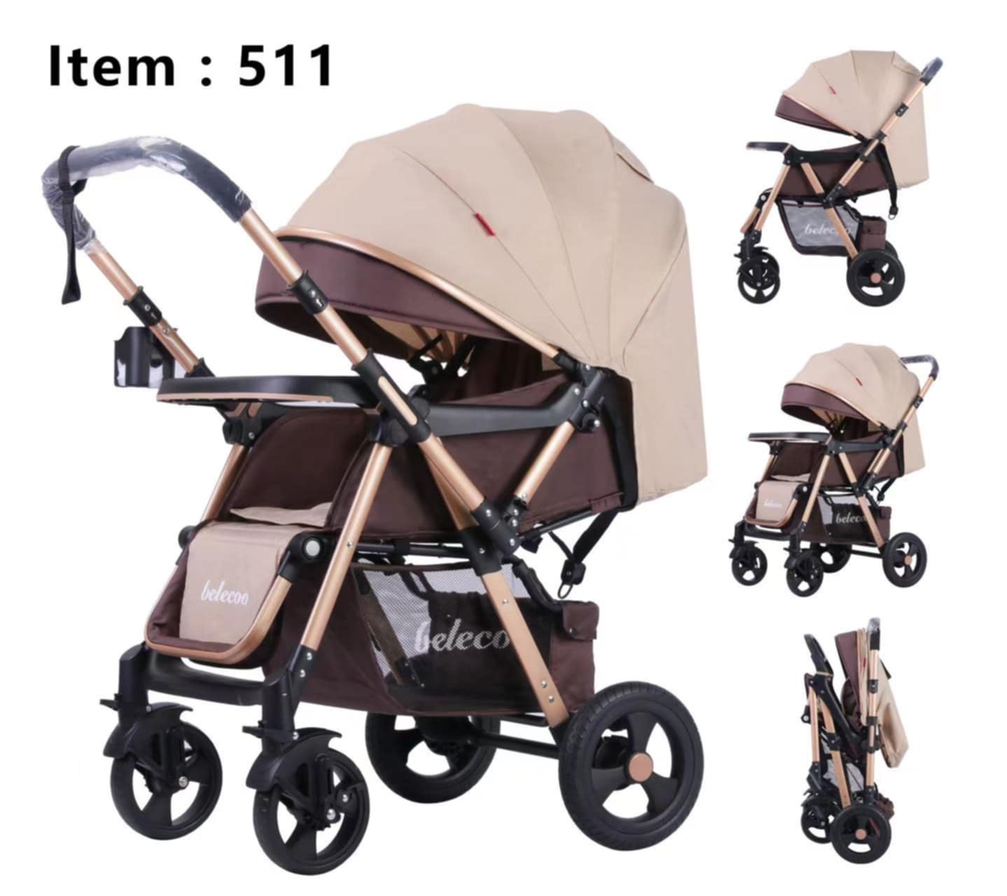 Belecoo Stroller 511 - عربة اطفال