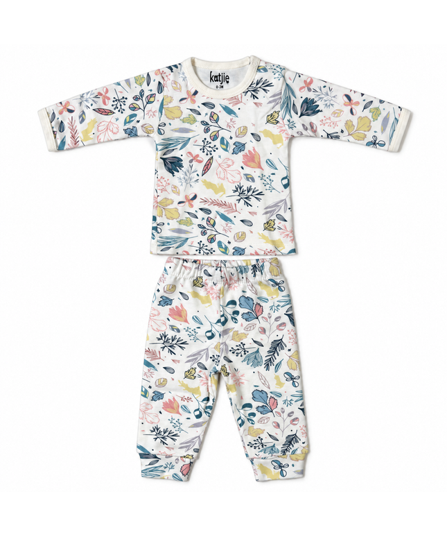 Katjie bodysuit printed leaves shape 235