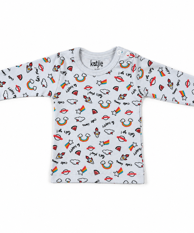 Katjie bodysuit printed space shapes shape 235