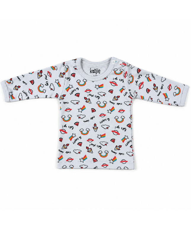 Katjie bodysuit printed space shapes shape 235