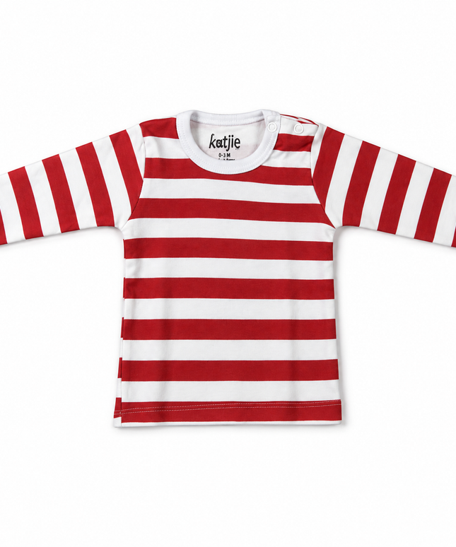 Katjie bodysuit printed red lines 235