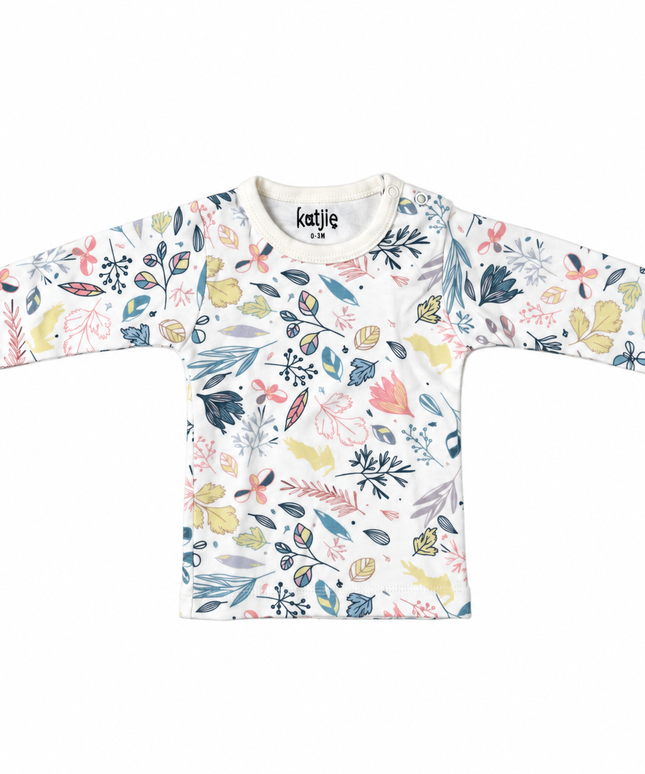 Katjie bodysuit printed leaves shape 235
