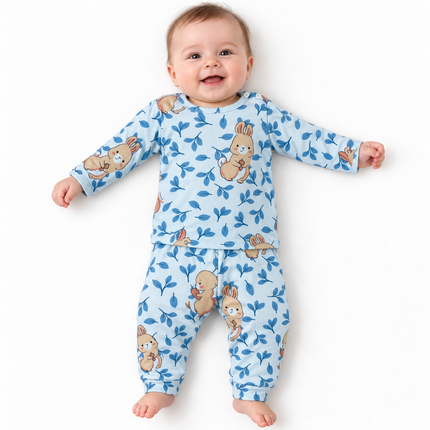 Katjie bodysuit printed blue Rabbit 235