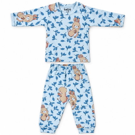 Katjie bodysuit printed blue Rabbit 235