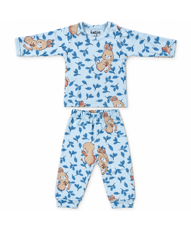 Katjie bodysuit printed blue Rabbit 235