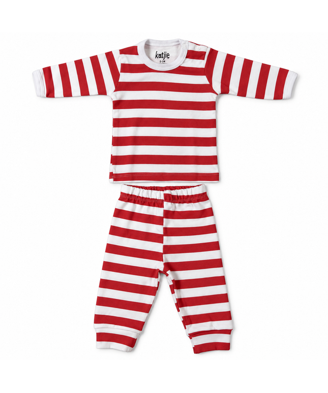 Katjie bodysuit printed red lines 235
