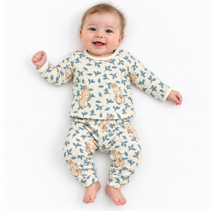 Katjie bodysuit printed Rabbit and leaves shape 235