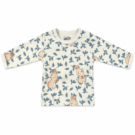 Katjie bodysuit printed Rabbit and leaves shape 235
