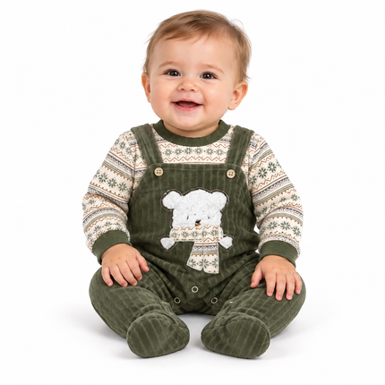Full Moon Baby Winter Bear Romper 150020