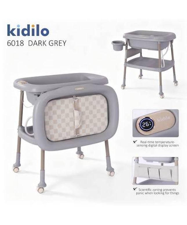 Kidlo 3 in 1 Baby bath stand & diaper changer 6018 - gray