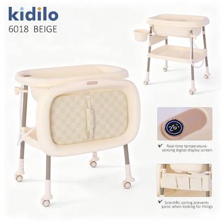 Kidlo 3 in 1 Baby bath stand & diaper changer 6018 - beige-2 - 2