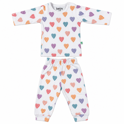 Katjie bodysuit printed hearts shape 235