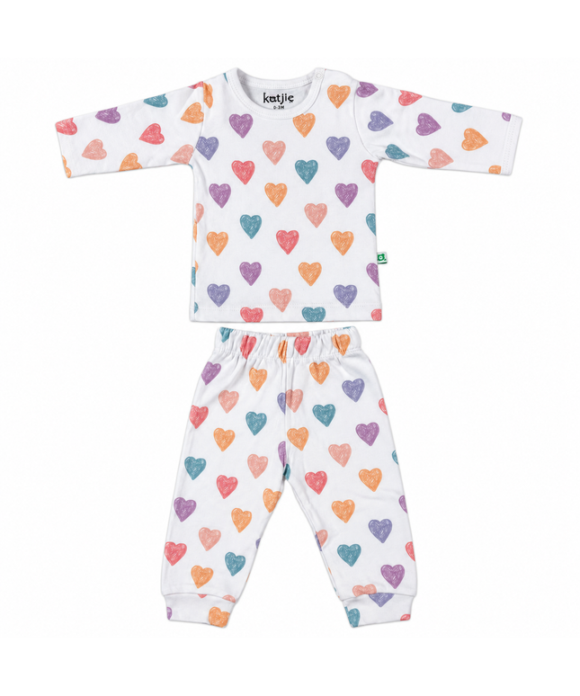 Katjie bodysuit printed hearts shape 235