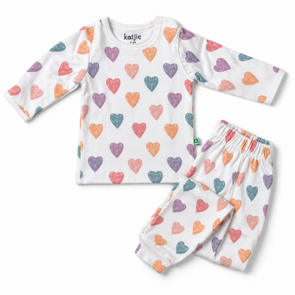 Katjie bodysuit printed hearts shape 235
