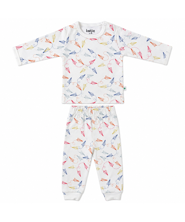 Katjie bodysuit printed paper plane shape 235