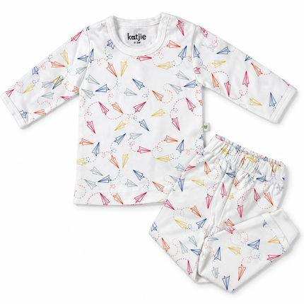 Katjie bodysuit printed paper plane shape 235