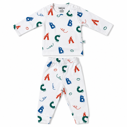 Katjie bodysuit printed letters shape 235