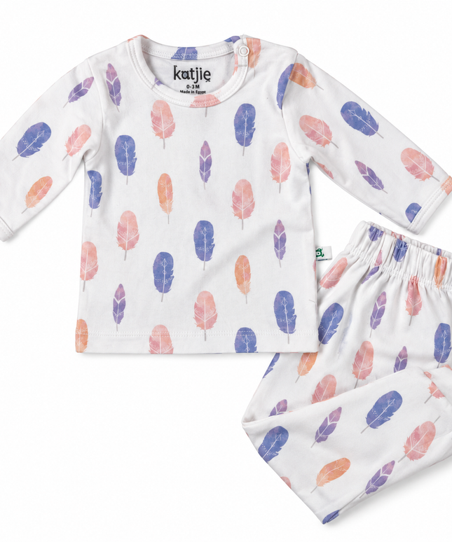 Katjie bodysuit printed feather shape 235
