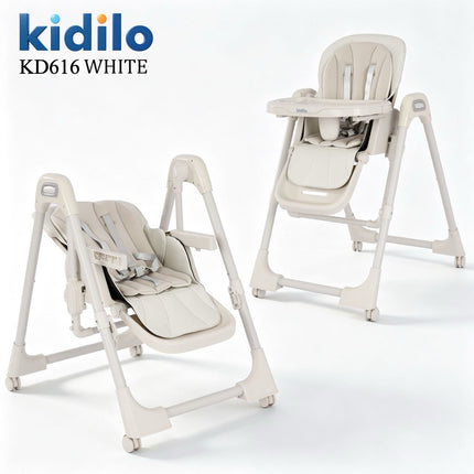 Kidilo KD616 Adjustable Baby High Chair - white - 3