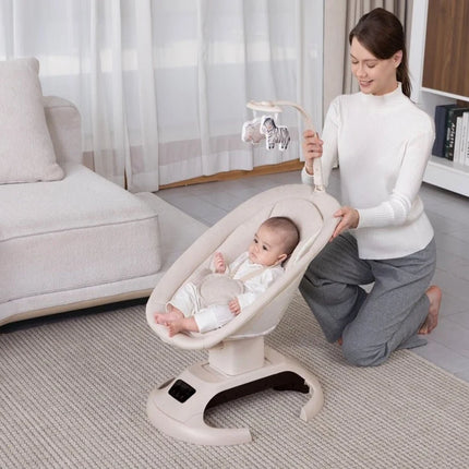 Mastela Lullaby Orbit Electric Baby Swing & Rocker with Music and Toys | مرجيحة وهزاز أطفال كهربائي Mastela Lullaby Orbit بالموسيقى والألعاب –