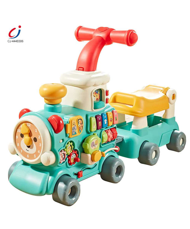 5 in 1 Baby Walker Steam Ride on Train Multi-function