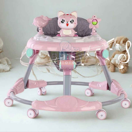 مشاية أطفال دائري معدن شكل قطة | baby Walker cat shape