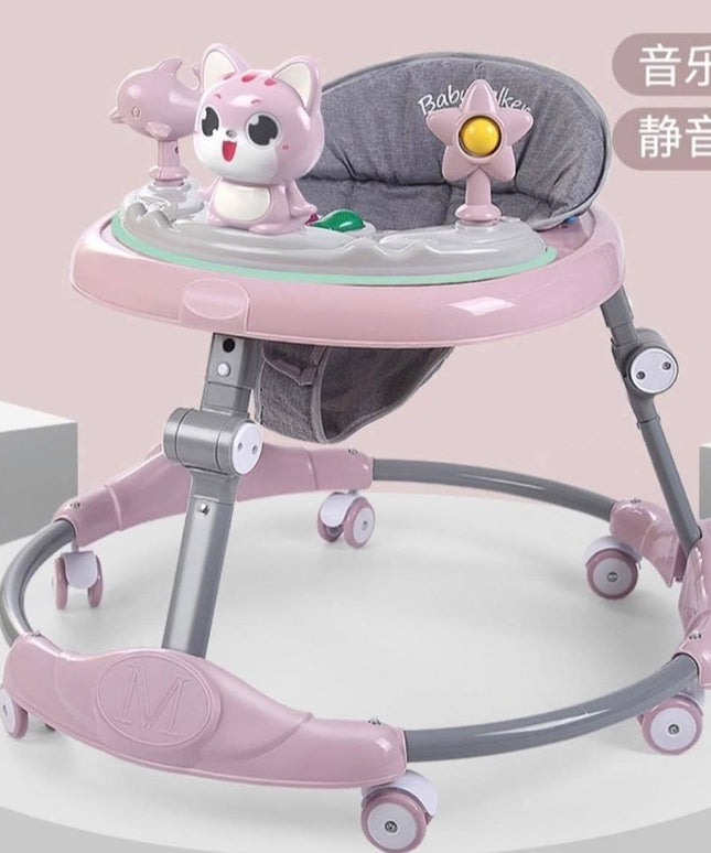 مشاية أطفال دائري معدن شكل قطة | baby Walker cat shape